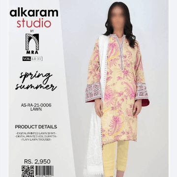 Alkaram Studio Original 3 Pcs Lawn Suit Unstiched 04