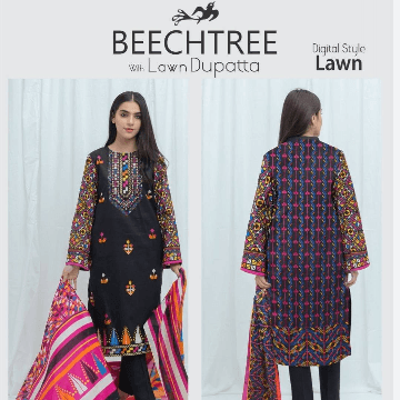 Beechtree 3 Pcs Unstiched Lawn