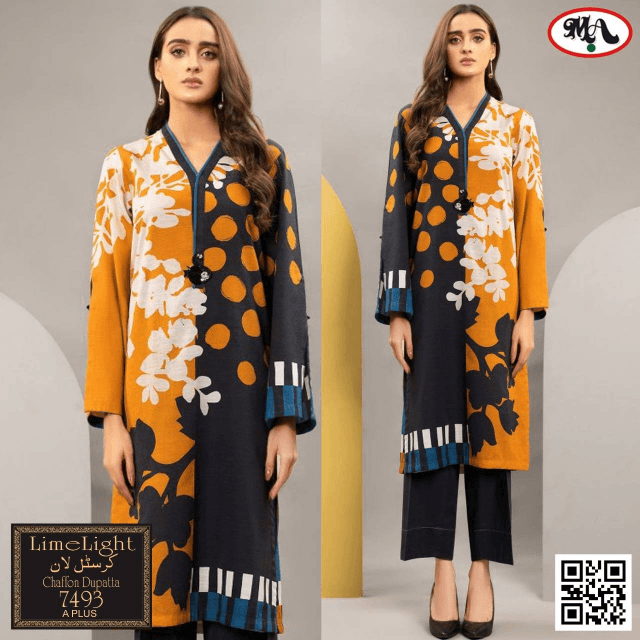 Limelight 3 Pcs Lawn Suit Embroidery