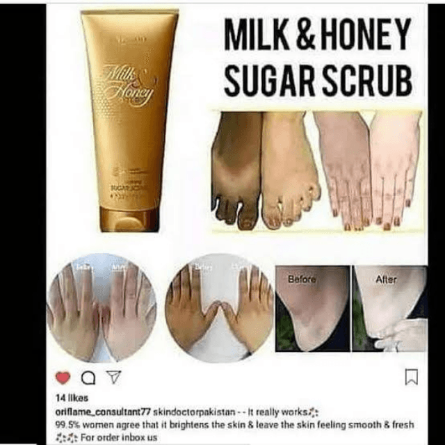 Oriflame Milk & Honey Gold Sugar Scrub 200 ML