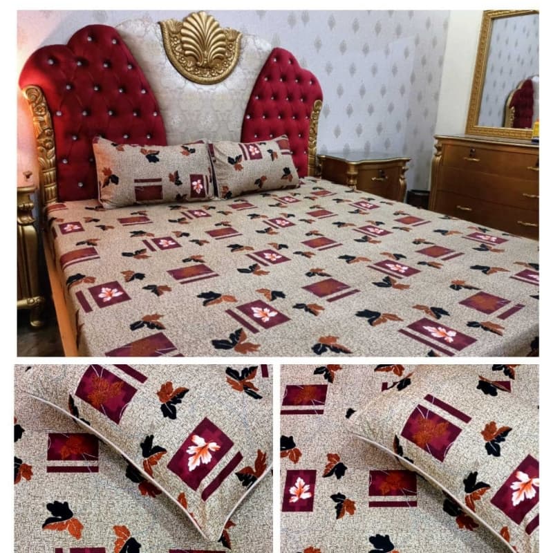 King Size Bedsheets with 2 Pillow Covers