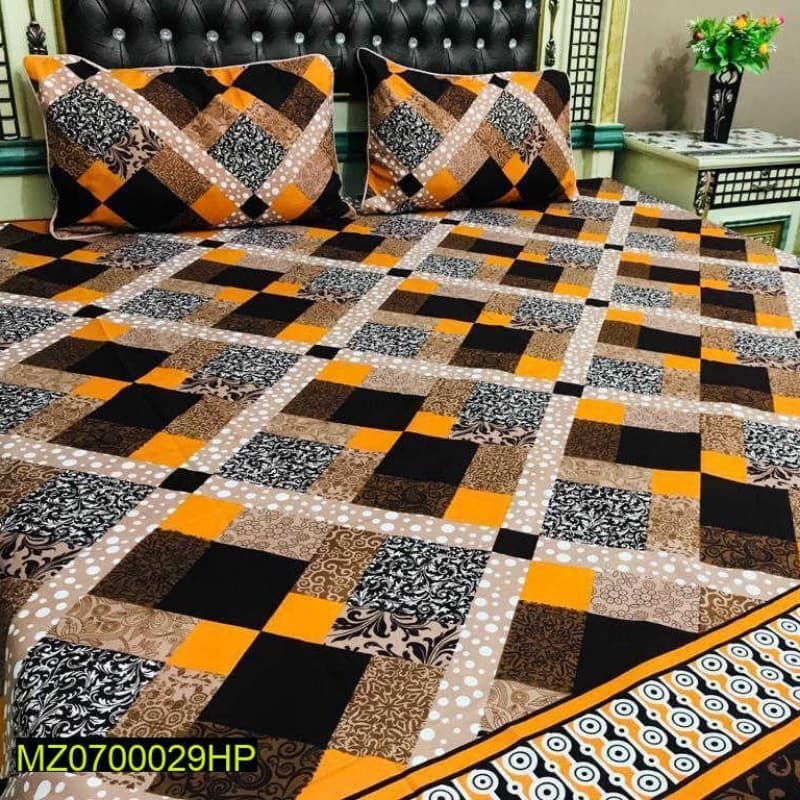 King Size Bedsheets with 2 Pillow Covers