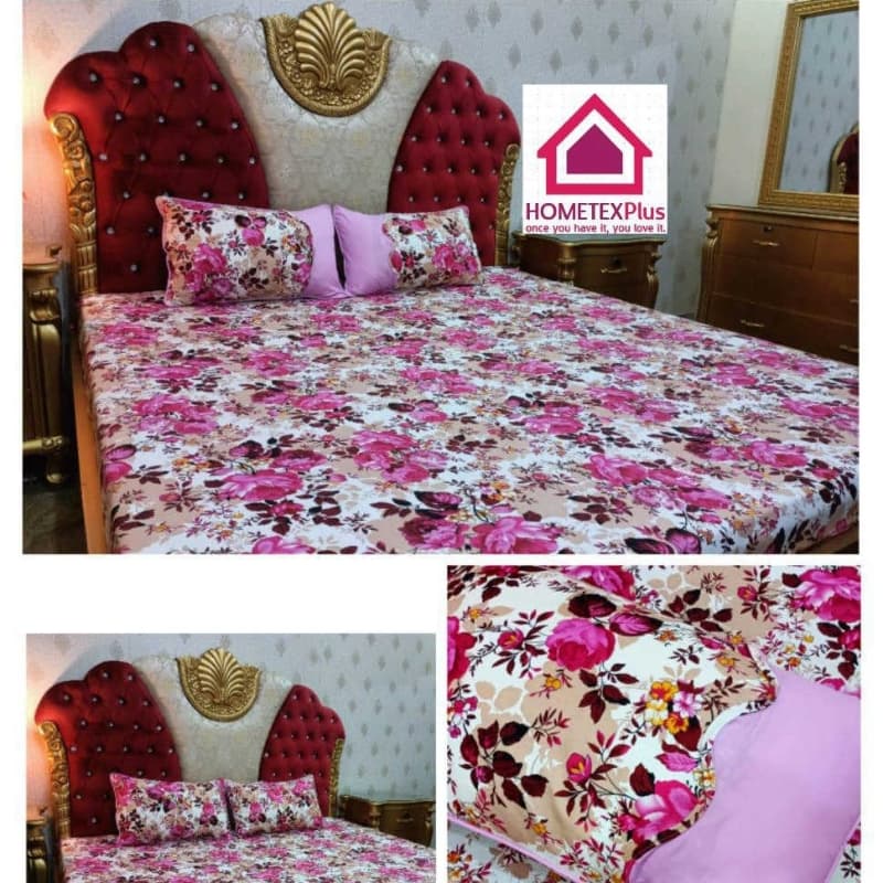 King Size Bedsheets with 2 Pillow Covers
