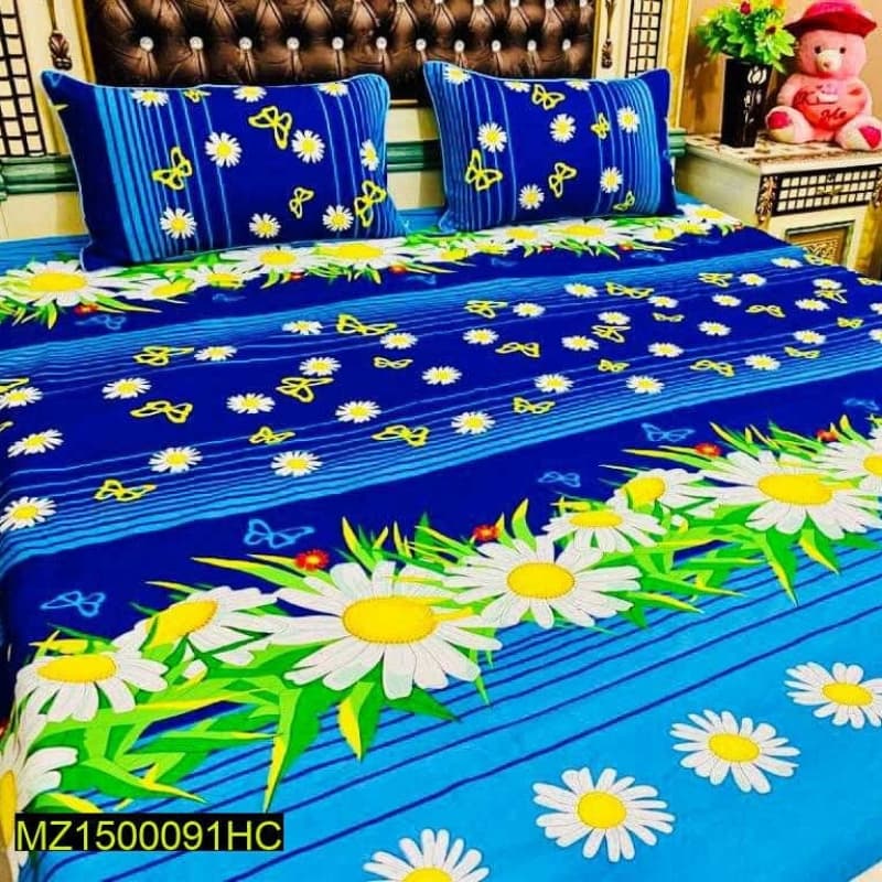King Size Bedsheets with 2 Pillow Covers