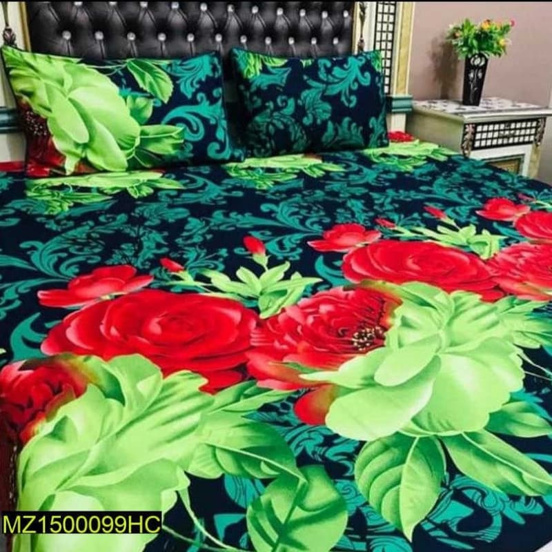 King Size Bedsheets with 2 Pillow Covers