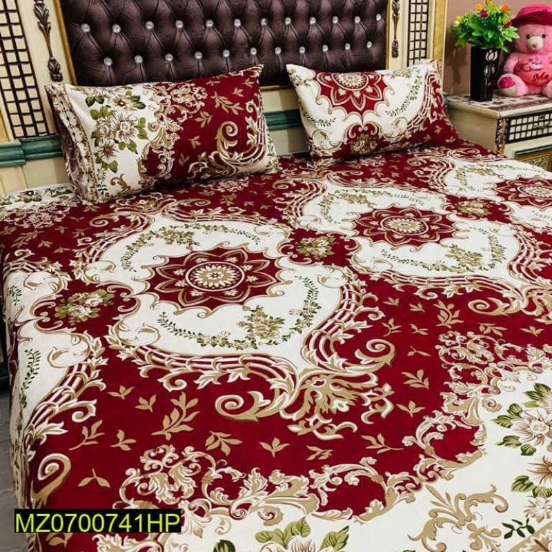 King Size Bedsheets with 2 Pillow Covers