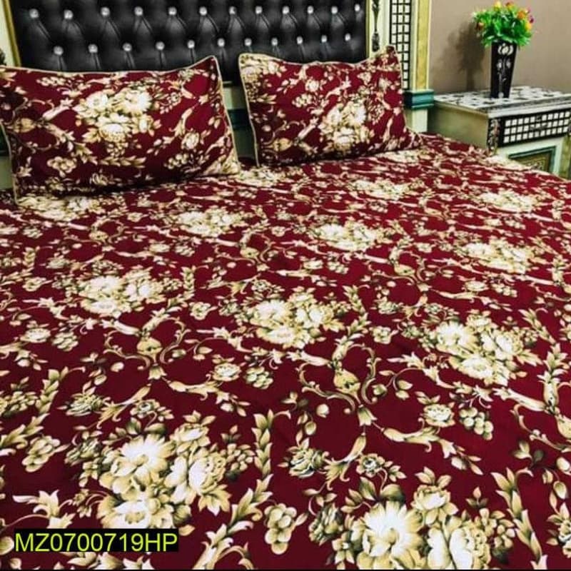 King Size Bedsheets with 2 Pillow Covers