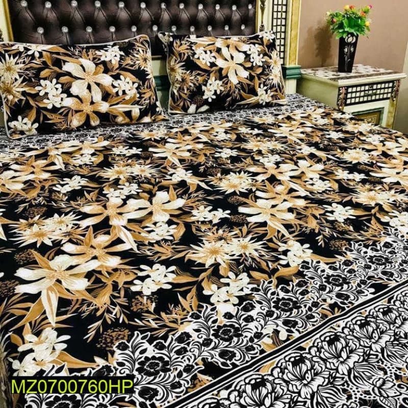 King Size Bedsheets with 2 Pillow Covers