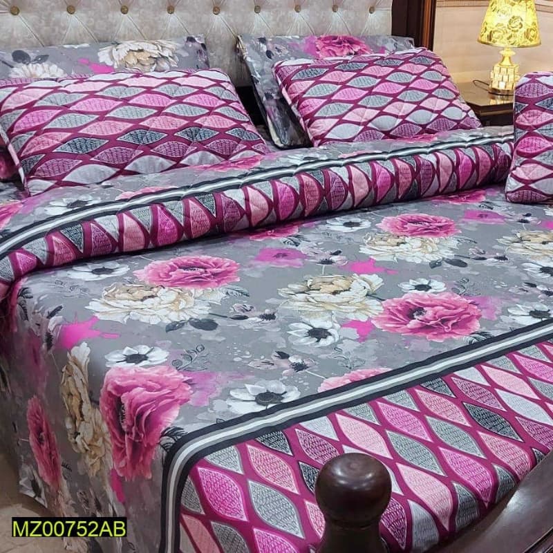 7 Pcs King Size Bedsheets Set Vol 108