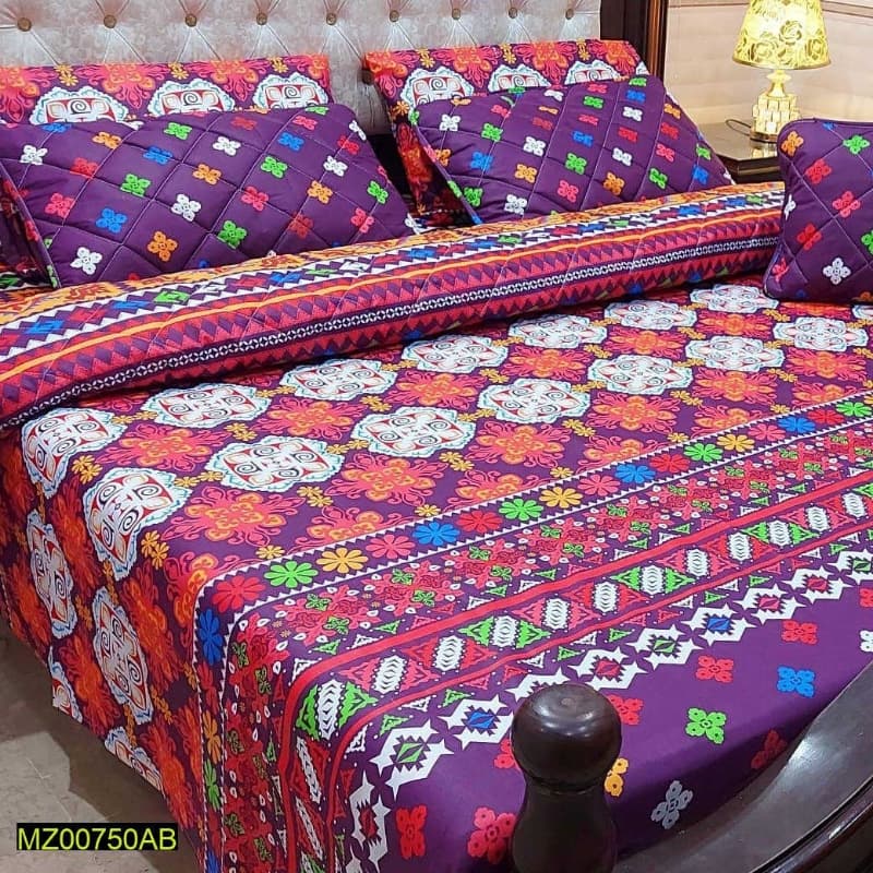 7 Pcs King Size Bedsheets Set Vol 108
