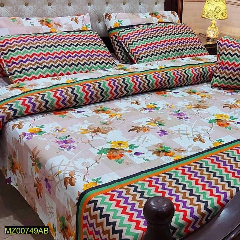 7 Pcs King Size Bedsheets Set Vol 108